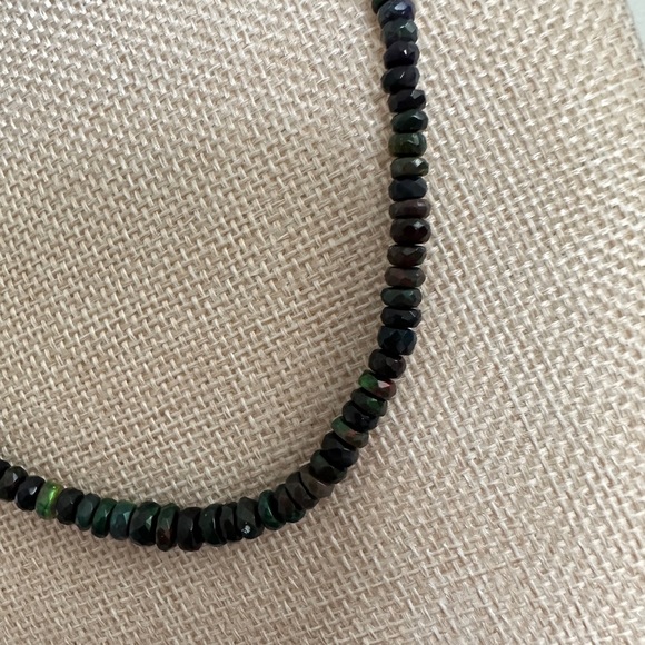 Ethiapian Black opal  Beaded Necklace - Picture 3 of 11